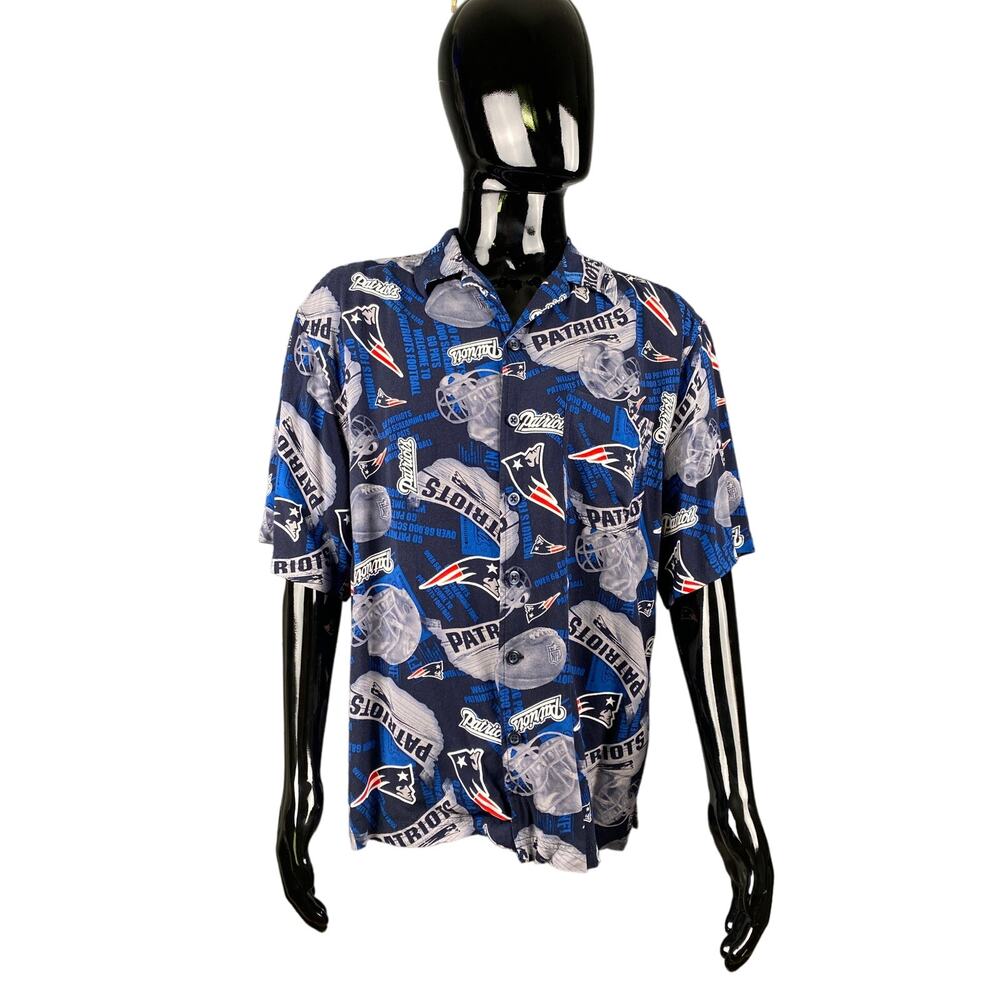 NFL Team Apparel Button Up Shirt / Patriots / Men’s Sz L